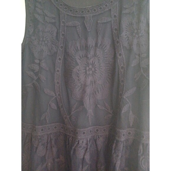 Lane Bryant NWT navy lace blouse 20 plus sz sleeveless sheer lined party holiday - Picture 5 of 10